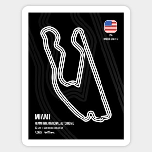 Miami Race Track (B&W) Sticker